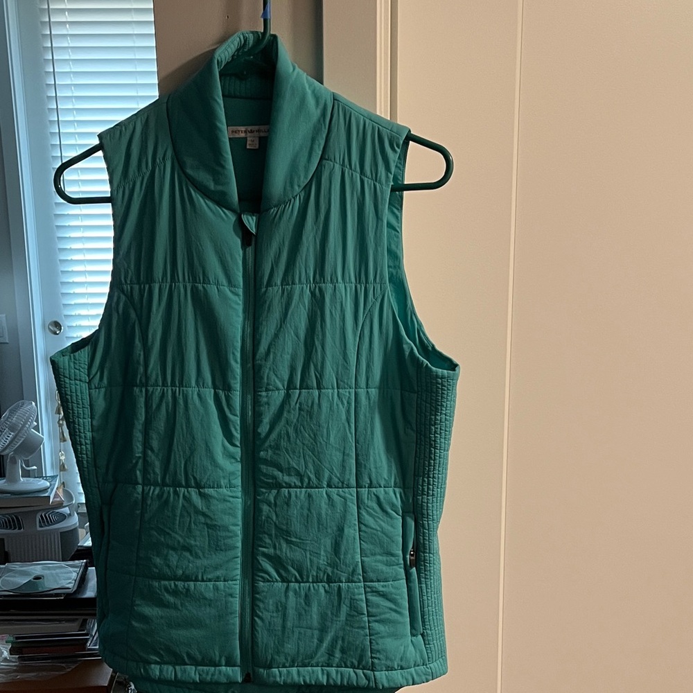 EUC Peter Millar Aqua Blue Turquoise Quilted Vest Outdoors Athletics Golf